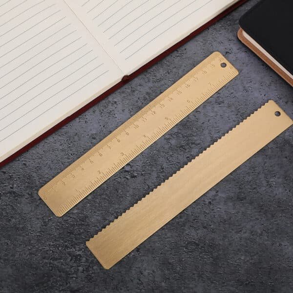 Thickened Vintage Brass Ruler 8 inches - Image 3