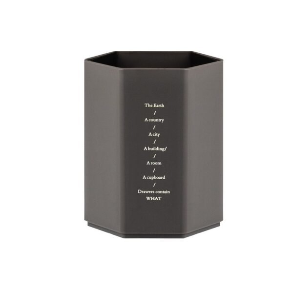 Frosted Translucent Hexagonal Pen Container - Image 3