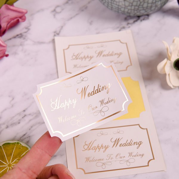 Black/White PVC Stamped Seal Stickers - 图片 3