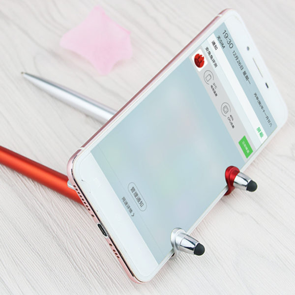 3-in-1 Plastic Pen with Stylus and Cell Stand - 图片 3