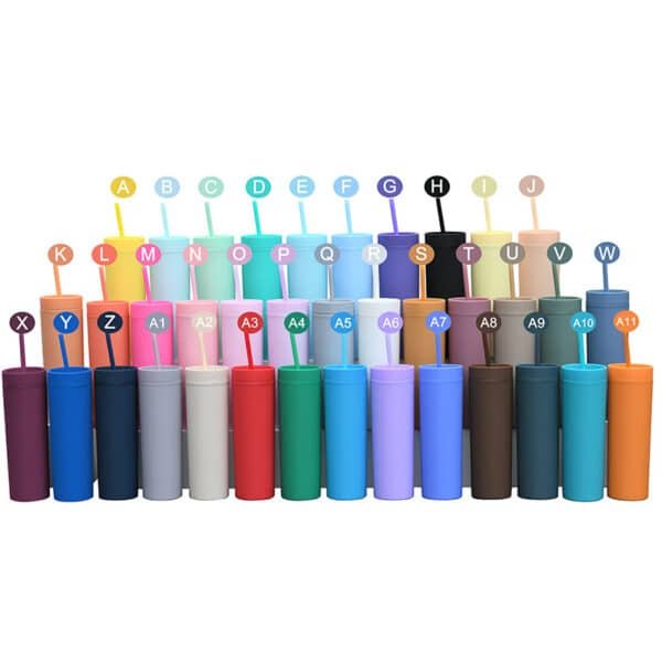 Simple Rubber Lacquer Double Layer Plastic Bottle 16oz - 图片 3