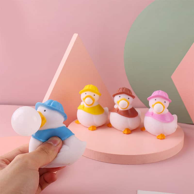 TPR Duck Bubble Stress Ball - 图片 3