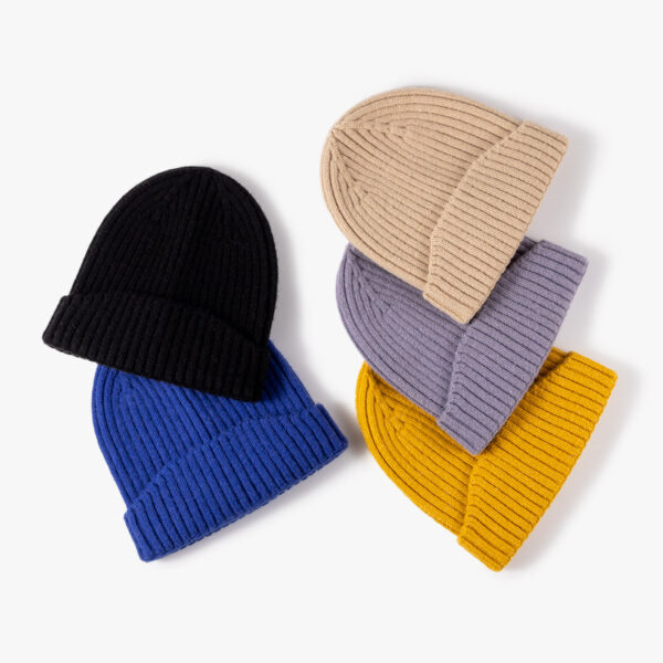 Cotton Cashmere Fashion Knit Beanie - 图片 3