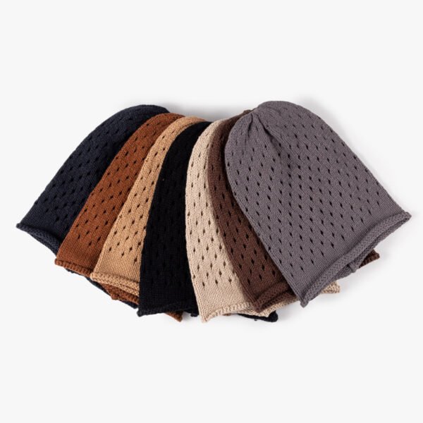 Cut-out Knit Stacked Beanie - 图片 3