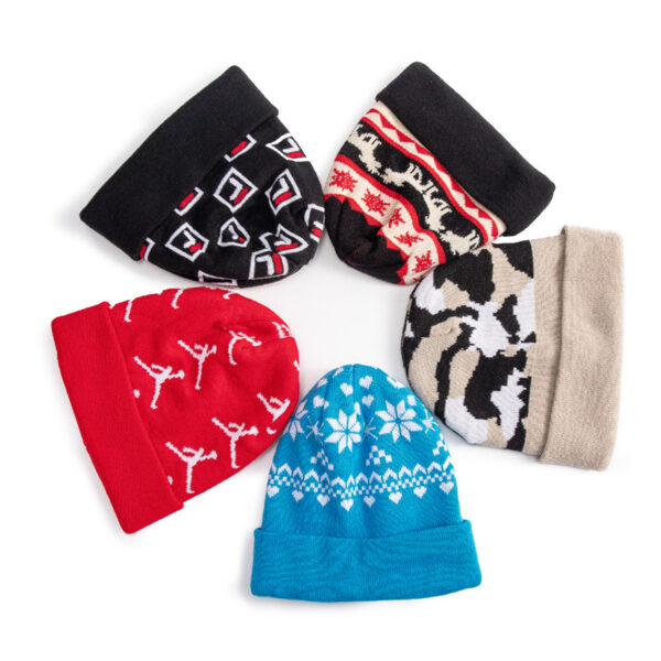 Multicolor Jacquard Knit Beanie - 图片 3