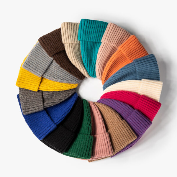 Autumn & Winter New Cotton Cashmere Knit Beanie - 图片 3