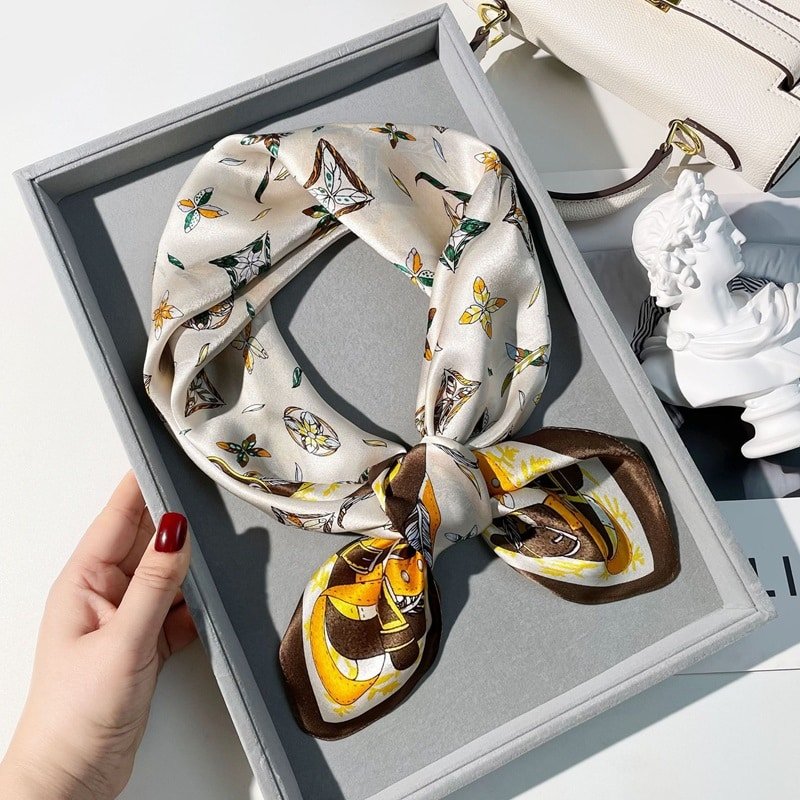 Customized Mulberry Silk Bandana - 图片 3