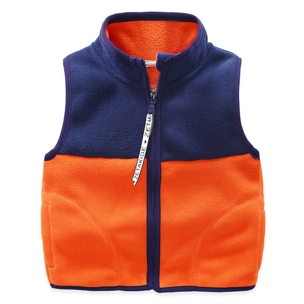 Winter Children Waistcoat Fleece Thickened Vest with Logo - 图片 3