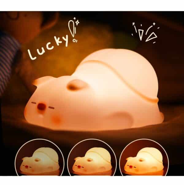 Custom Creative Sleeping Pig Shaped Pat Lamp - 图片 3