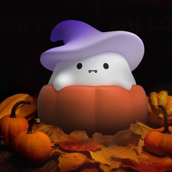 Halloween Pumpkin Ghost Silicone Tap Light - Image 3