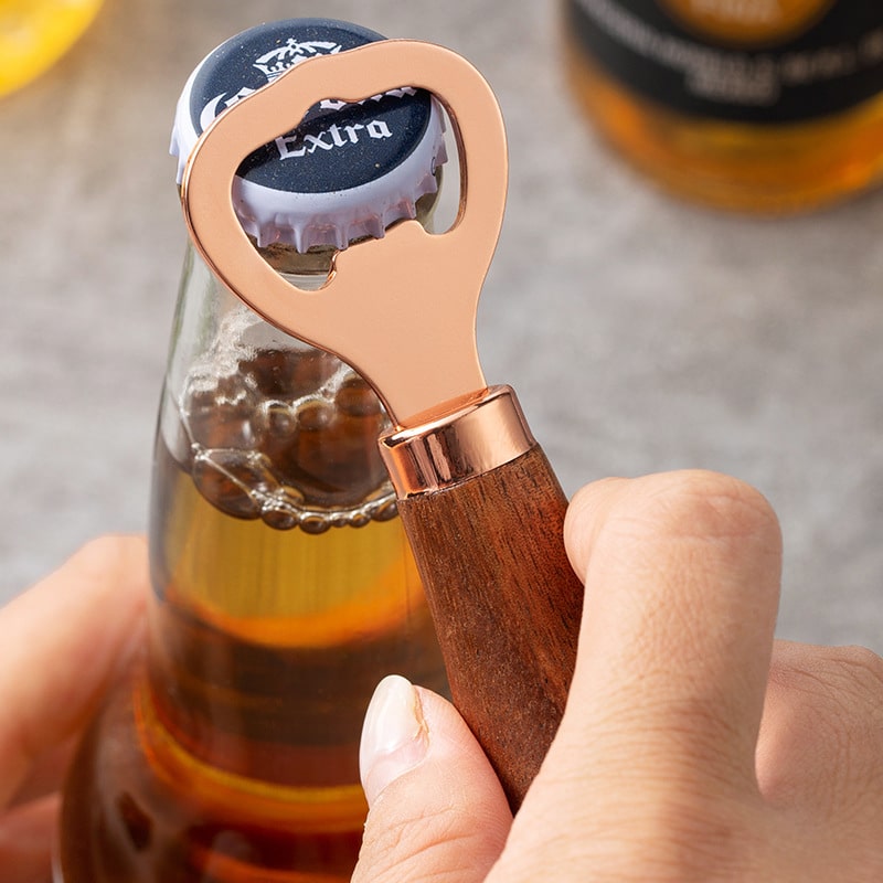 Eco-friendly Solid Wooden Handle Bottle Opener - 图片 3
