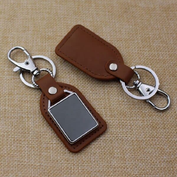 Leather Keychain with Photo Holder - 图片 3