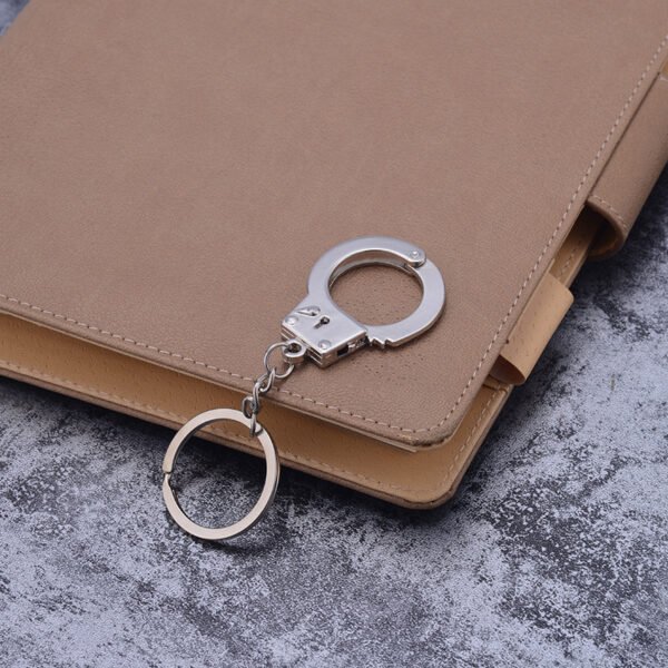 Creative Double-Lock Handcuff Zinc Alloy Keychain - Image 3