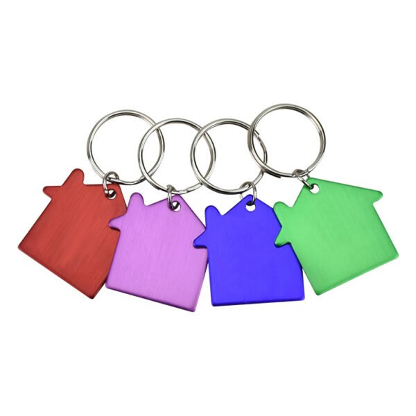 Aluminum House Shaped Keychain - 图片 3