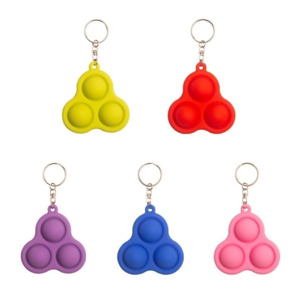 Silicone Pop 3 Bubble Keychain - Image 3