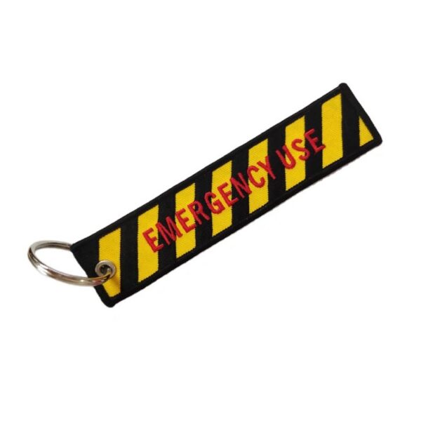 Embroidered Flight Keytag Keychain Fabric Keyring - 图片 3
