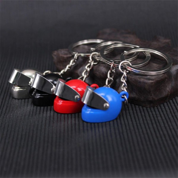 Alloy Motor Helmet Keychain - 图片 3