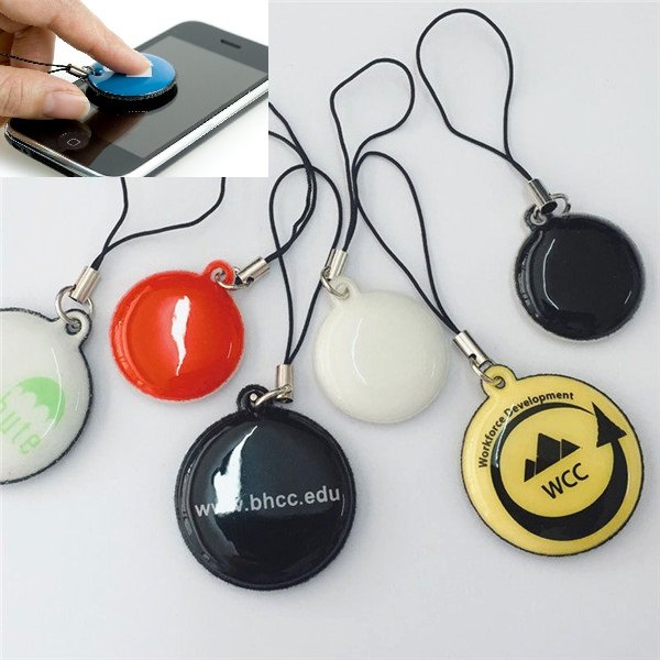 Round Shaped Mobile Phone Screen Cleaner Keychain - Image 3