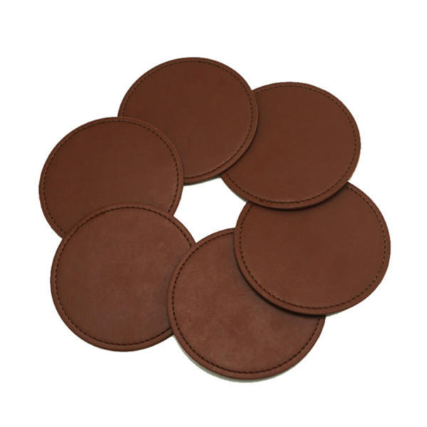 PU Leather Round Coaster - 图片 3