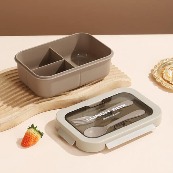 Custom Three Compartments Plastic Lunch Box - 图片 3