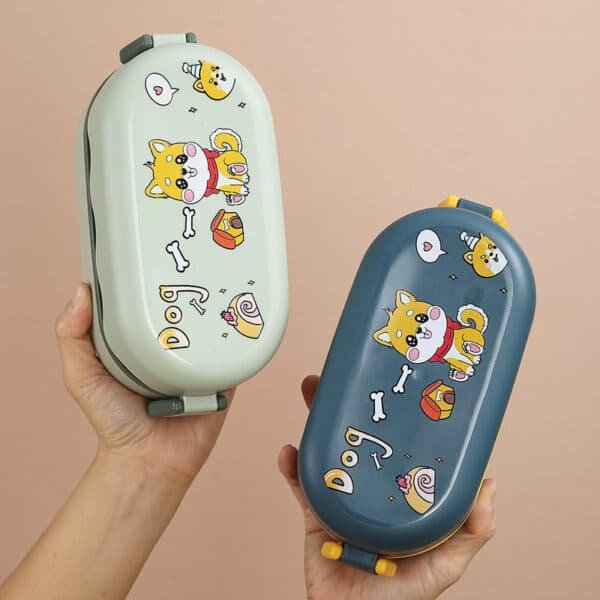 Microwaveable Creative Double Layer Compartments Lunch Box - 图片 3