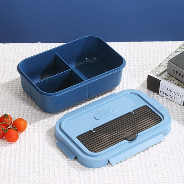 Customizable Plastic Three Compartments Lunch Box - 图片 3