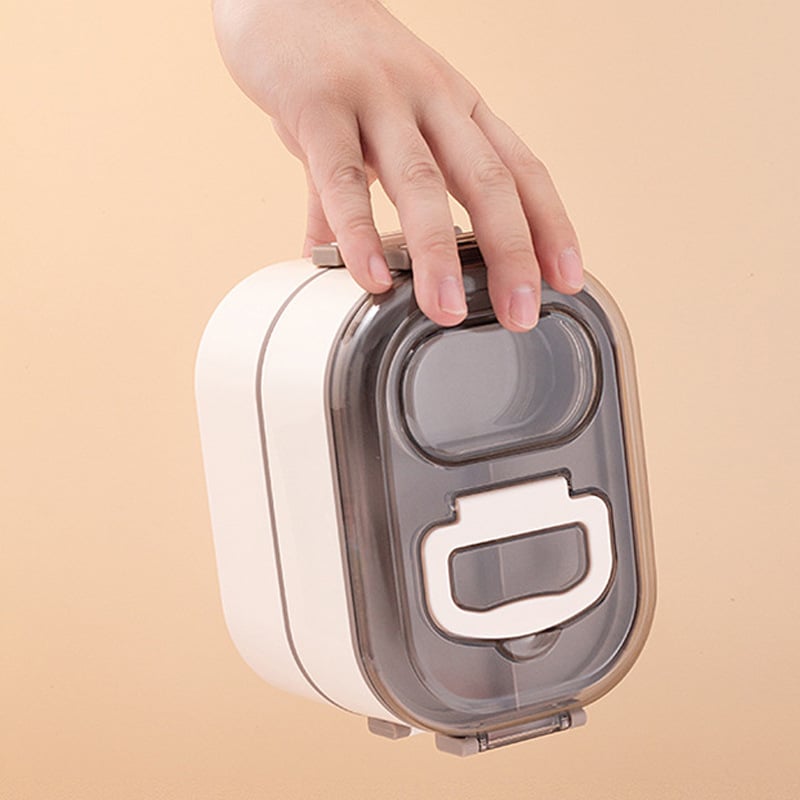 Handling Double Layer Micorwaveable Lunch Box - 图片 3