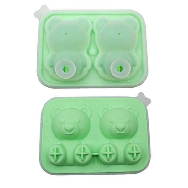 Two-Cavity Food-Grade Silicone Bear Ice Cube Mold - Image 3