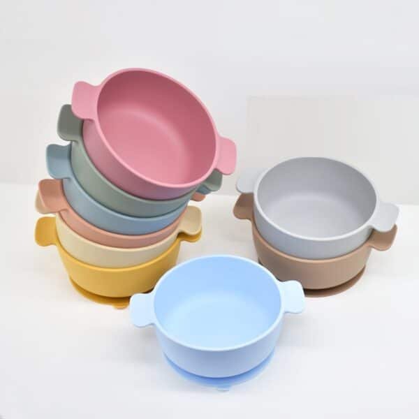 Mother & Baby Food Grade Silicone Children- Bowl with Two Ears - 图片 3