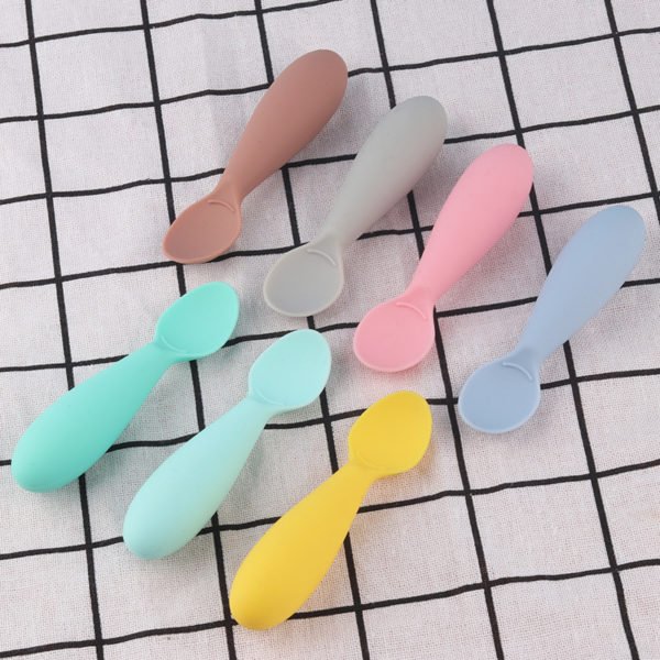 Baby Eating Training Silicone Spoon - 图片 3