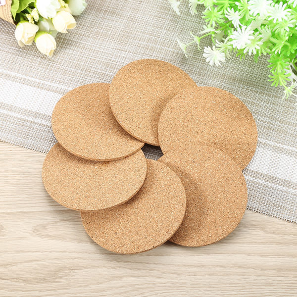 Eco-Friendly Primary Color Cork Coaster 3.5 inches - 图片 3