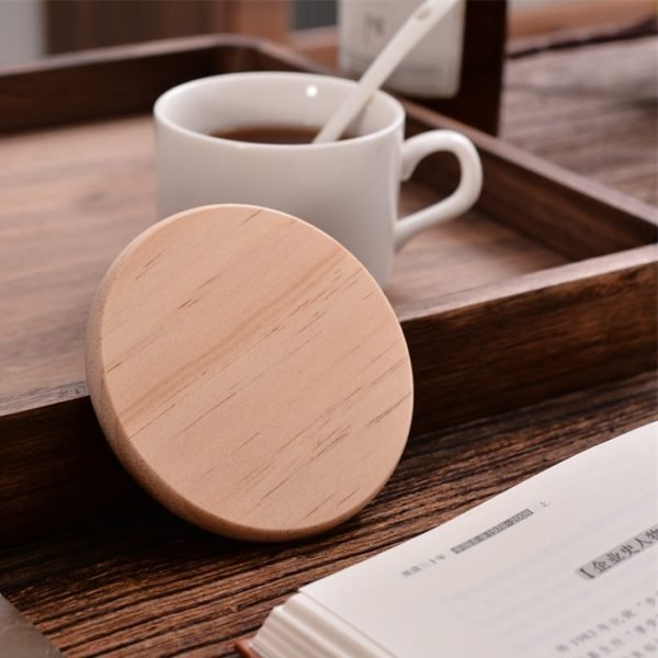 Wooden Insulated Round Coasters 3.5 inches - 图片 3