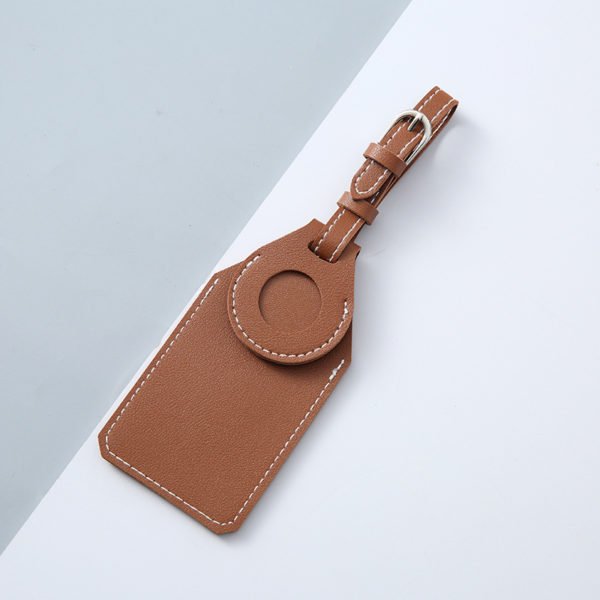 Soft Leather Luggage Tag With Alarm - Image 3