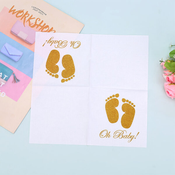Foil Stamped Cartoon Pattern Napkins - 图片 3