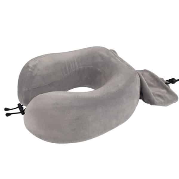 Adjustable Memory Foam Travel Pillow with Storage Pouch - 图片 3