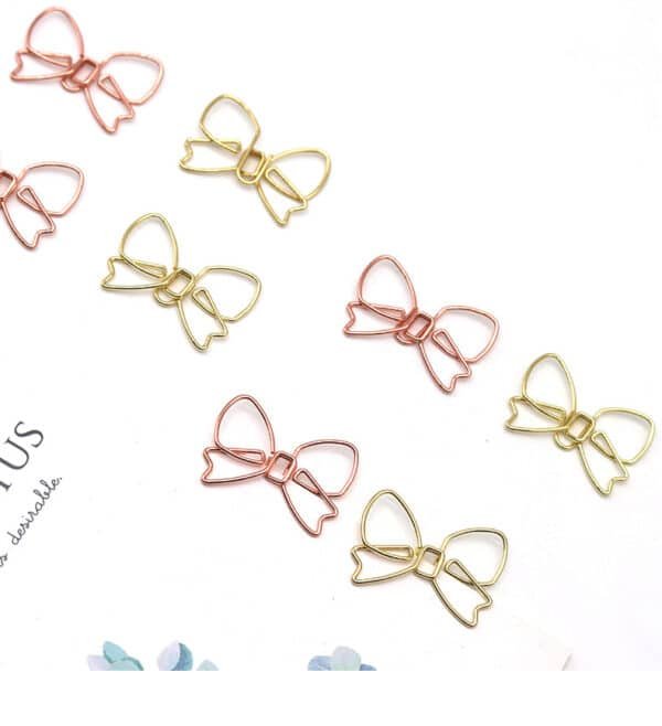 Bow Tie Shaped Metal Paperclips - Image 3