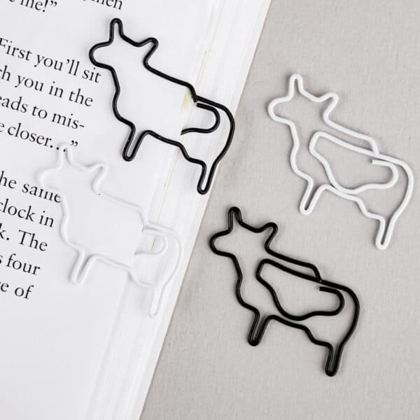 Cow Shaped Metal Paperclips - 图片 3