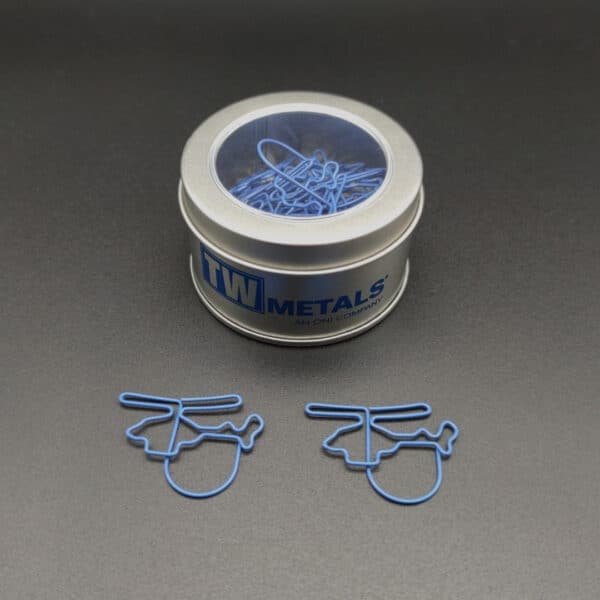Helicopter Shaped Metal Paperclips In A Can - 图片 3