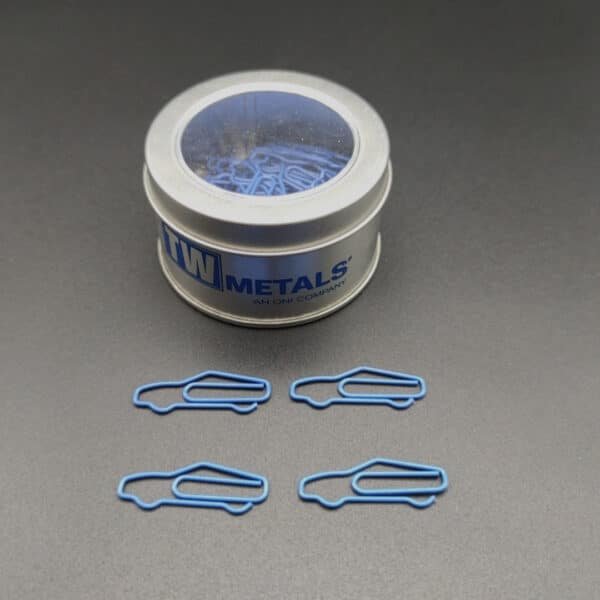 Racecar Shaped Metal Paperclips In A Can - 图片 3