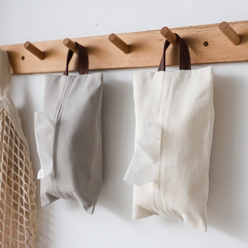 Japanese Style Cotton Linen Fabric Napkin Holder - 图片 3