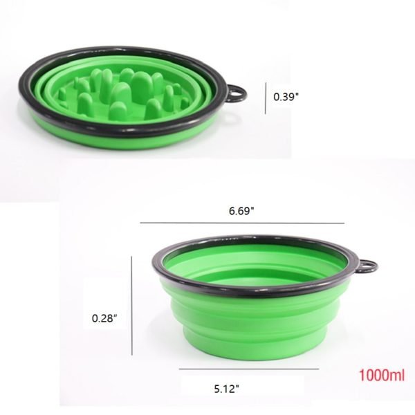 Folding Silicone Pet Bowl w/Carabiner - 图片 3