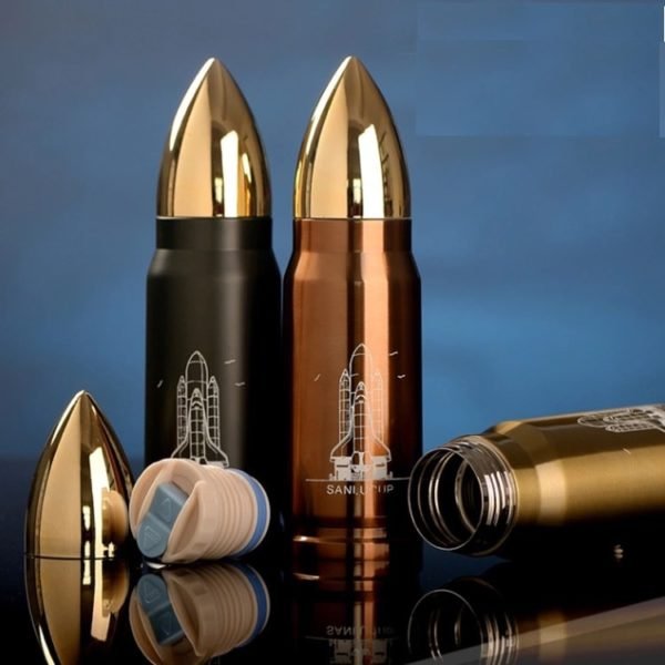 Custom Stainless Steel Bullet Shaped Vacuum Bottle - 图片 3