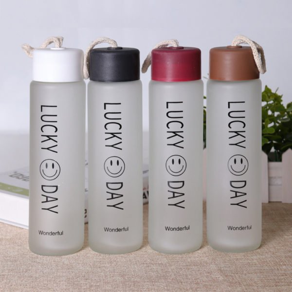 Custom 12oz Glass Bottle With Strap on the Cap - 图片 3