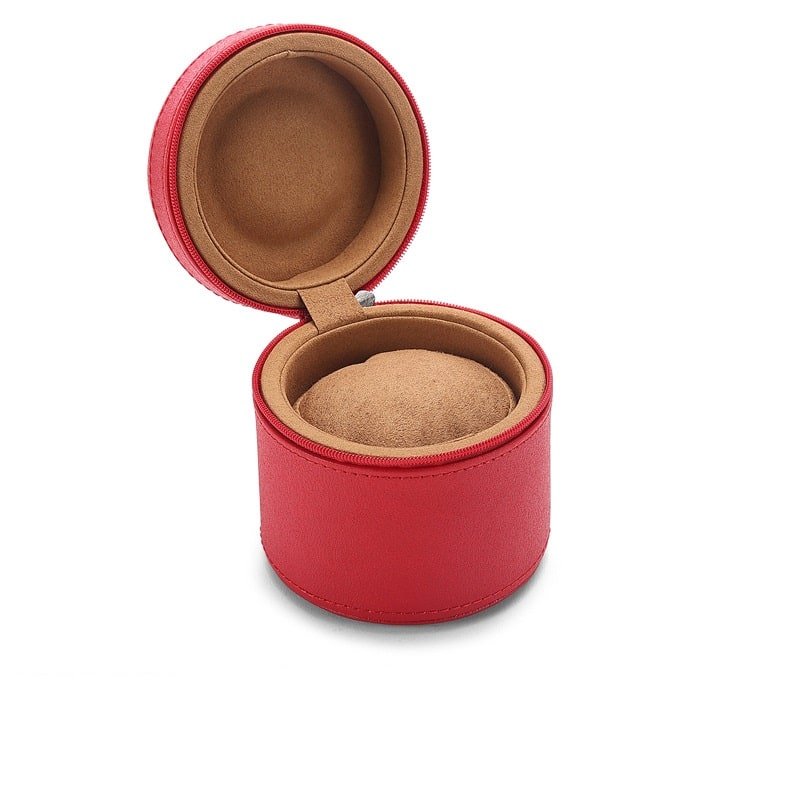 Luxury Round PU Leather Watch Gift Box with Zipper - 图片 3