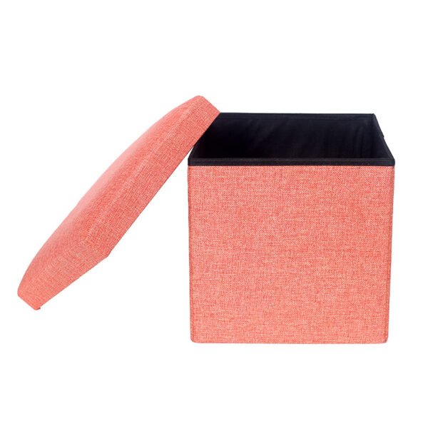 Small Foldable Cotton-Linen Storage Box - 图片 3