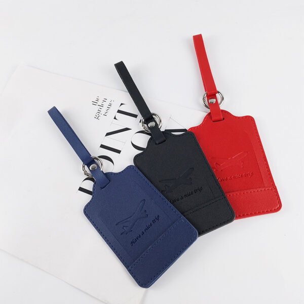 Soft PU Leather Luggage Tag Custom Pattern - Image 3