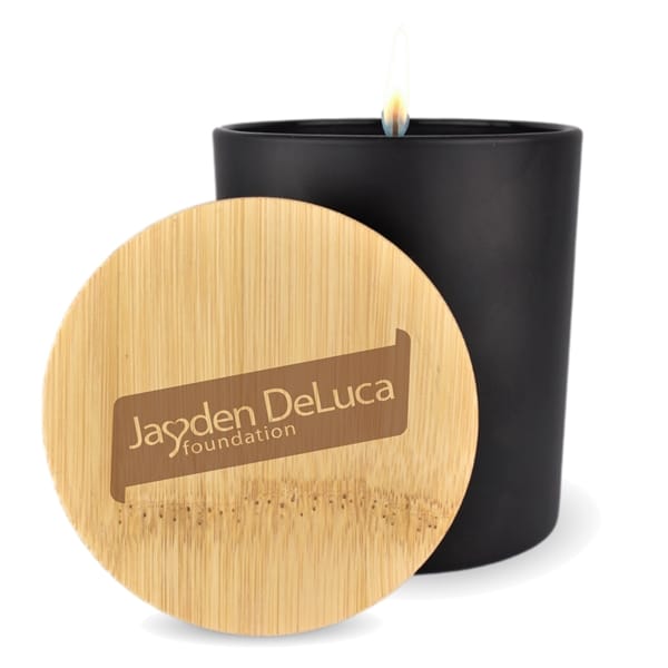Soy Wax Candle in Glass Jar with Bamboo Lid 10 oz - 图片 3