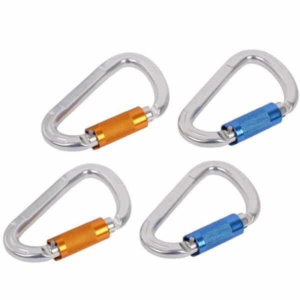 Aluminum Flat Type Carabiner Keychain D Shape Buckle - 图片 3