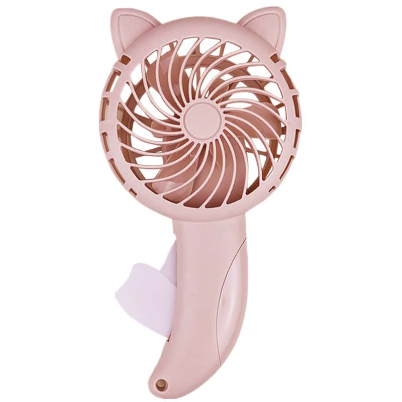 Custom Cute Cartoon Cat Shape Handheld Fan - 图片 3