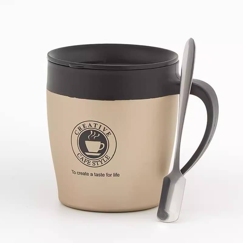 Household 304 Stainless Steel Mug with Lid 11OZ - 图片 3